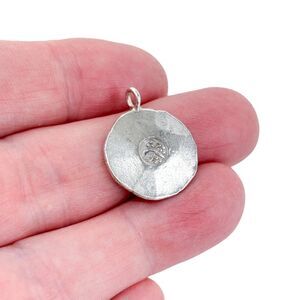 Vintage Karen Hill Tribe Sterling Silver 925 Stylized Om Pendant